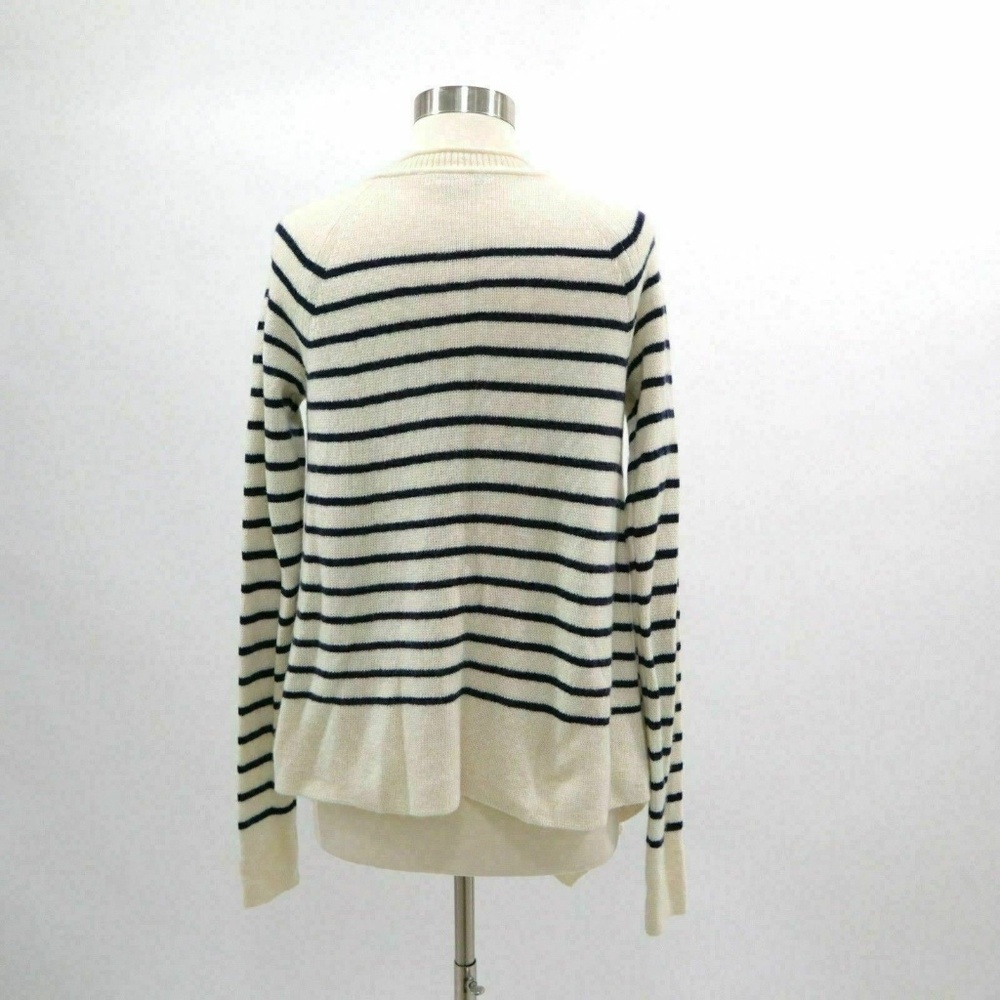 Women Calypso St. Barth Cardigan Sweater 100% Cashmere XS Blue White Stripe